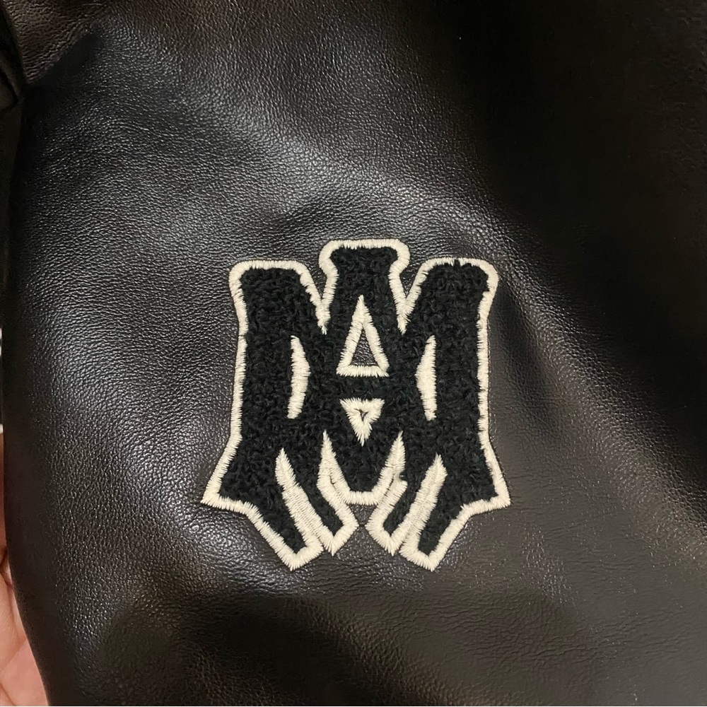 AMIRI Eagle Varsity Logo Leather Panel
Bomber Collar Jacket - Picture 7 of 10